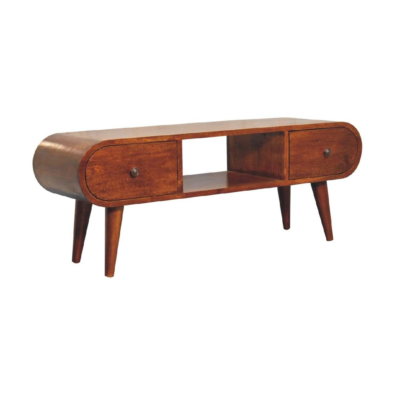 Chestnut Circular TV Unit - Artisan Furniture - Flyclothing LLC