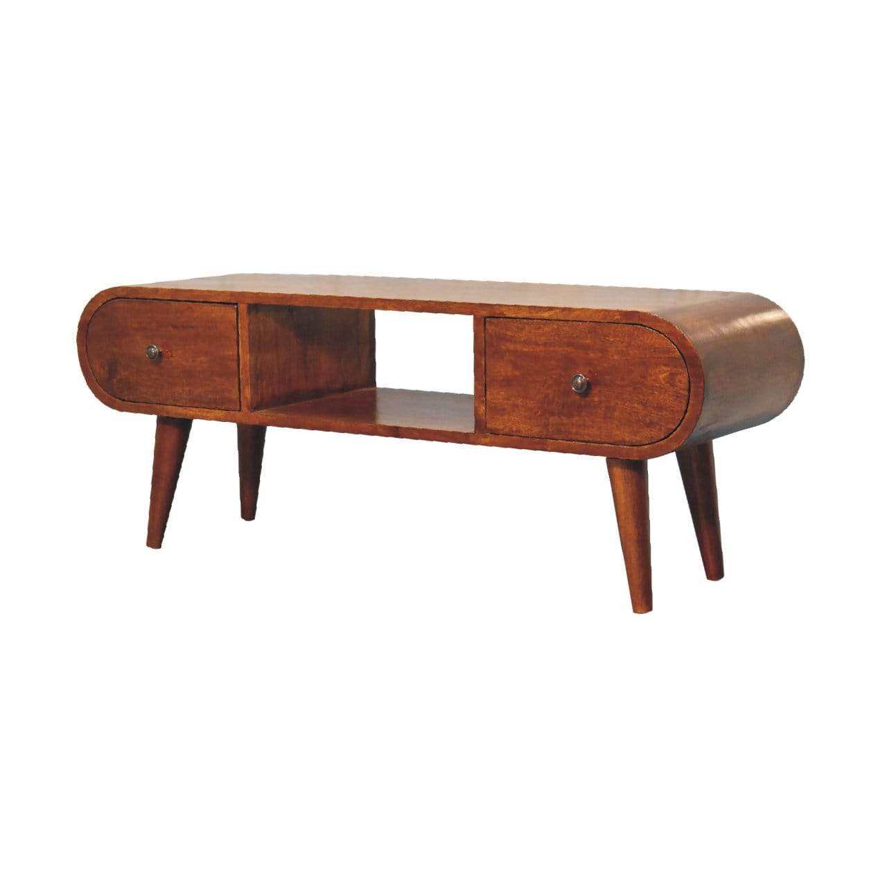 Chestnut Circular TV Unit - Artisan Furniture - Flyclothing LLC