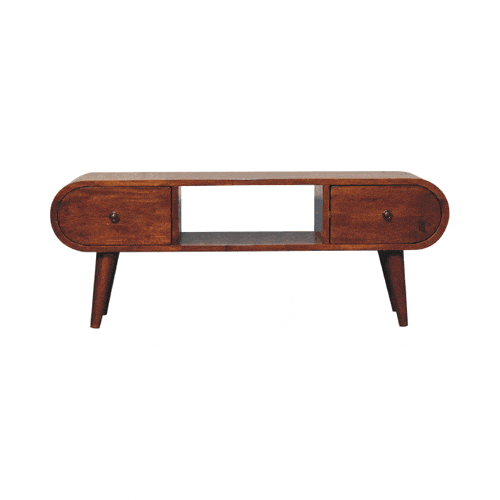 Chestnut Circular TV Unit - Artisan Furniture - Flyclothing LLC