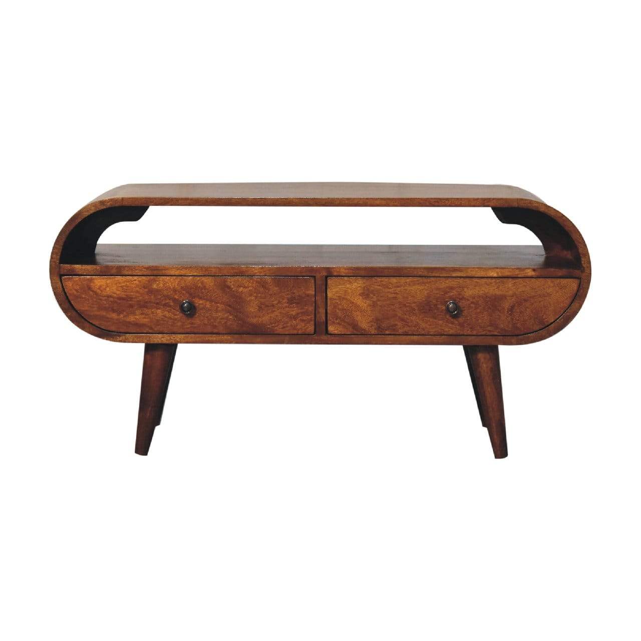 Chestnut Circular TV Stand - Artisan Furniture - Flyclothing LLC