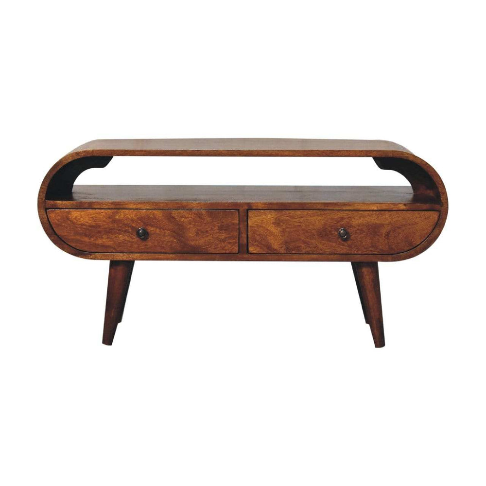 Chestnut Circular TV Stand - Artisan Furniture - Flyclothing LLC