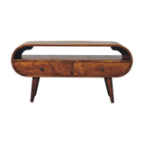Chestnut Circular TV Stand - Artisan Furniture - Flyclothing LLC