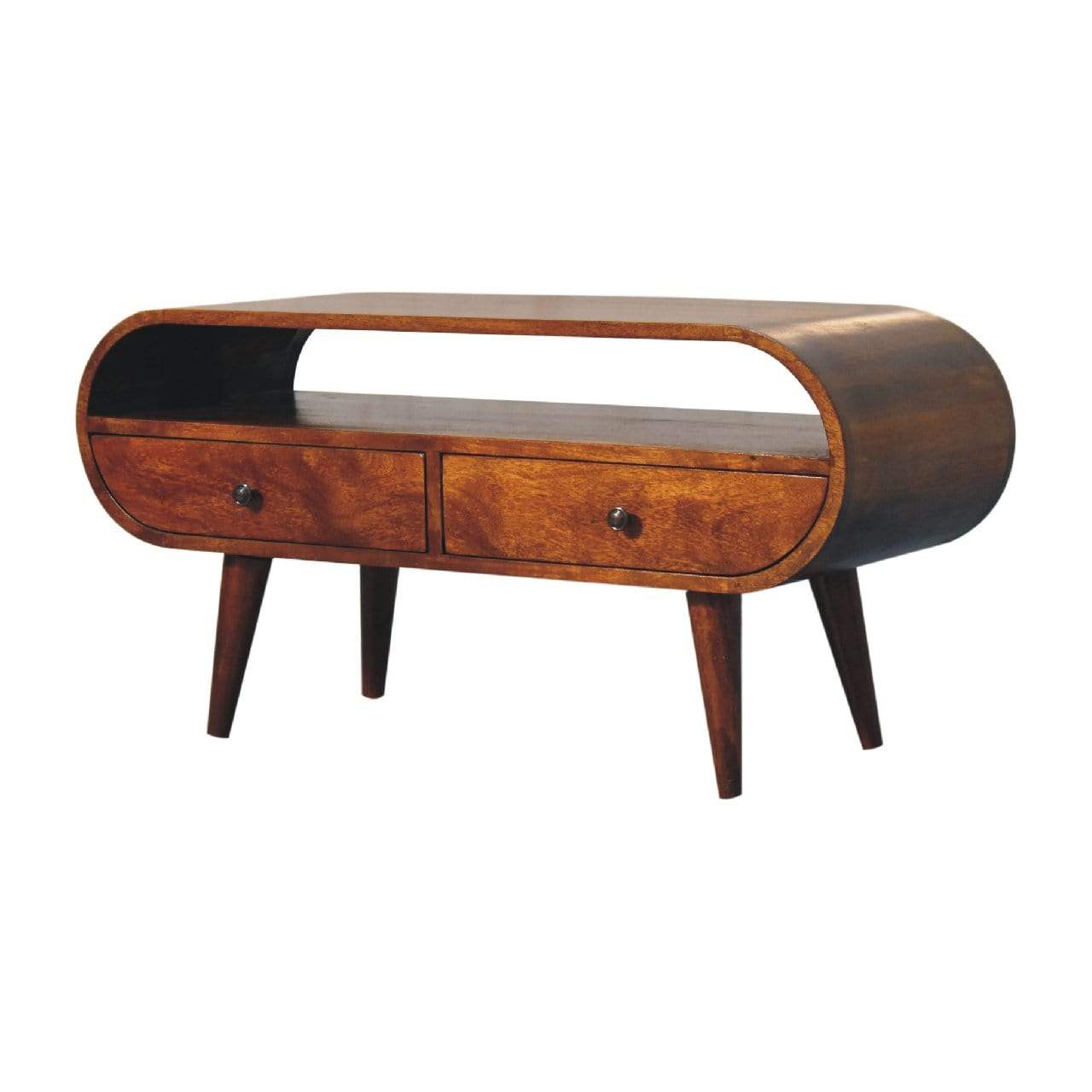 Chestnut Circular TV Stand - Artisan Furniture - Flyclothing LLC