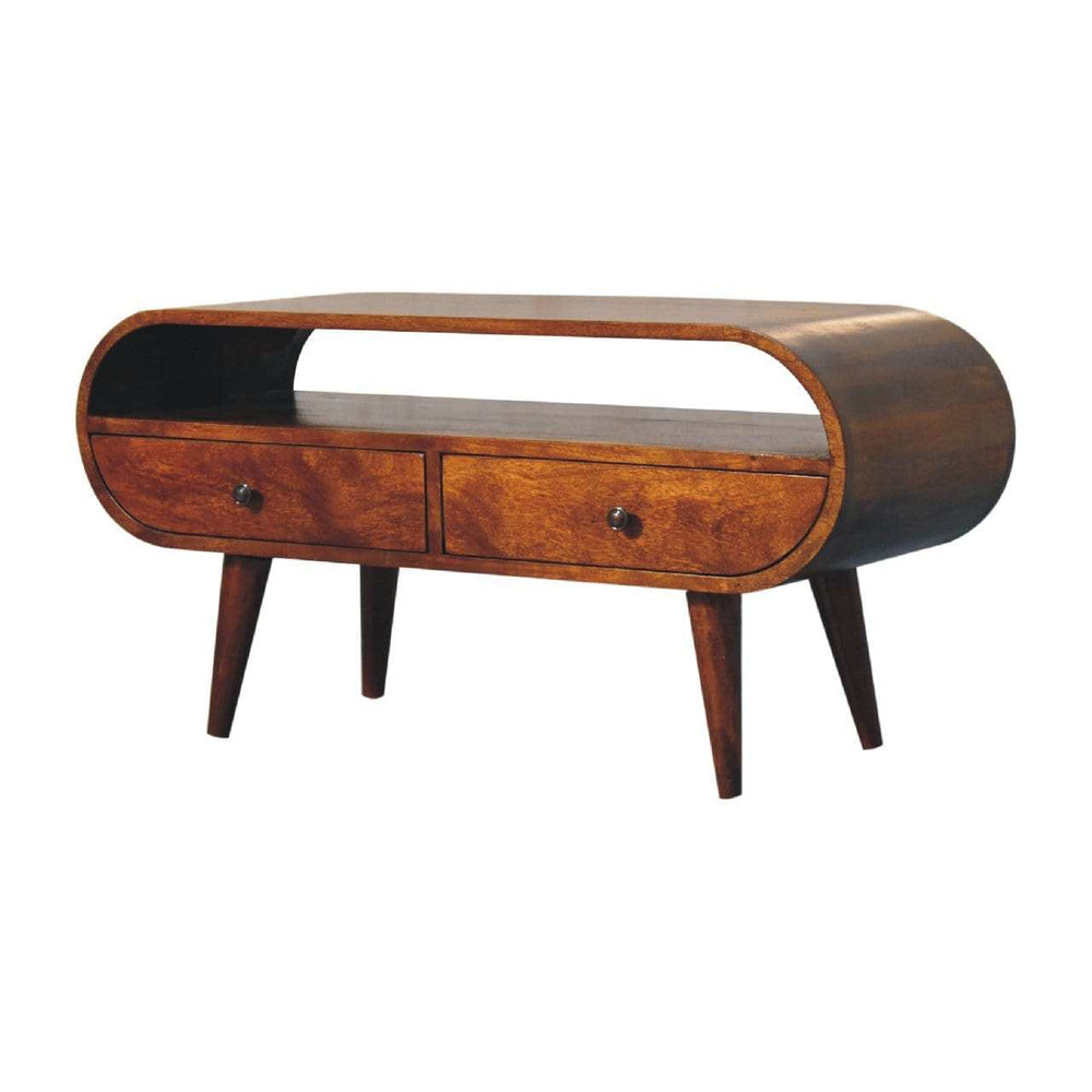 Chestnut Circular TV Stand - Artisan Furniture - Flyclothing LLC