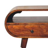Chestnut Circular TV Stand - Artisan Furniture - Flyclothing LLC