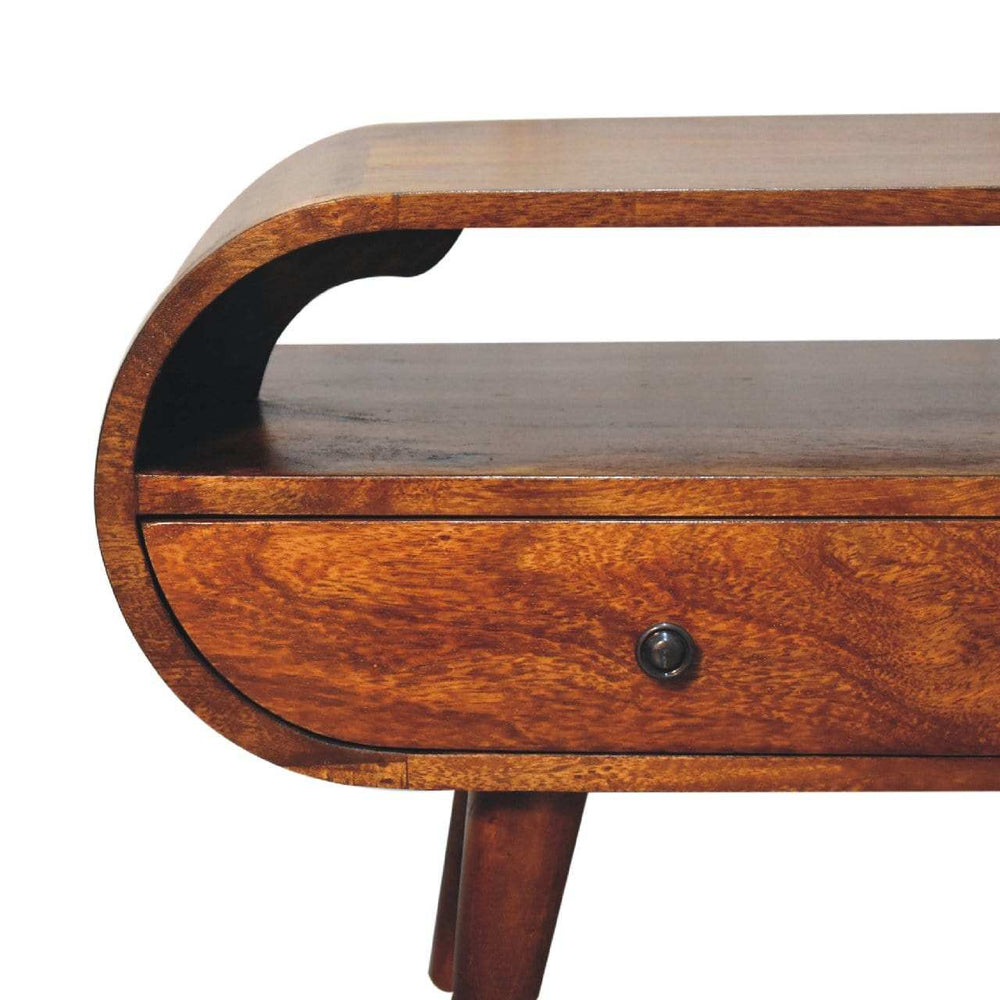 Chestnut Circular TV Stand - Artisan Furniture - Flyclothing LLC