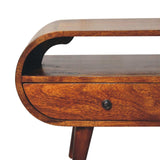 Chestnut Circular TV Stand - Artisan Furniture - Flyclothing LLC