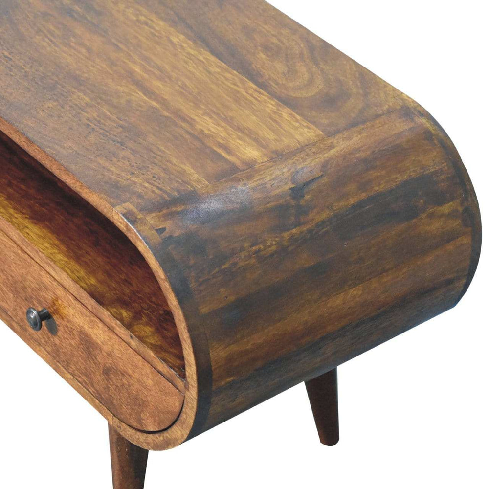 Chestnut Circular TV Stand - Artisan Furniture - Flyclothing LLC