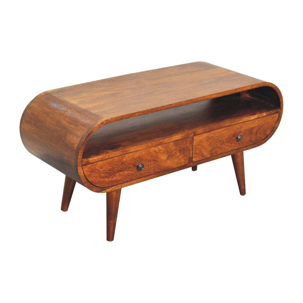 Chestnut Circular TV Stand - Artisan Furniture - Flyclothing LLC