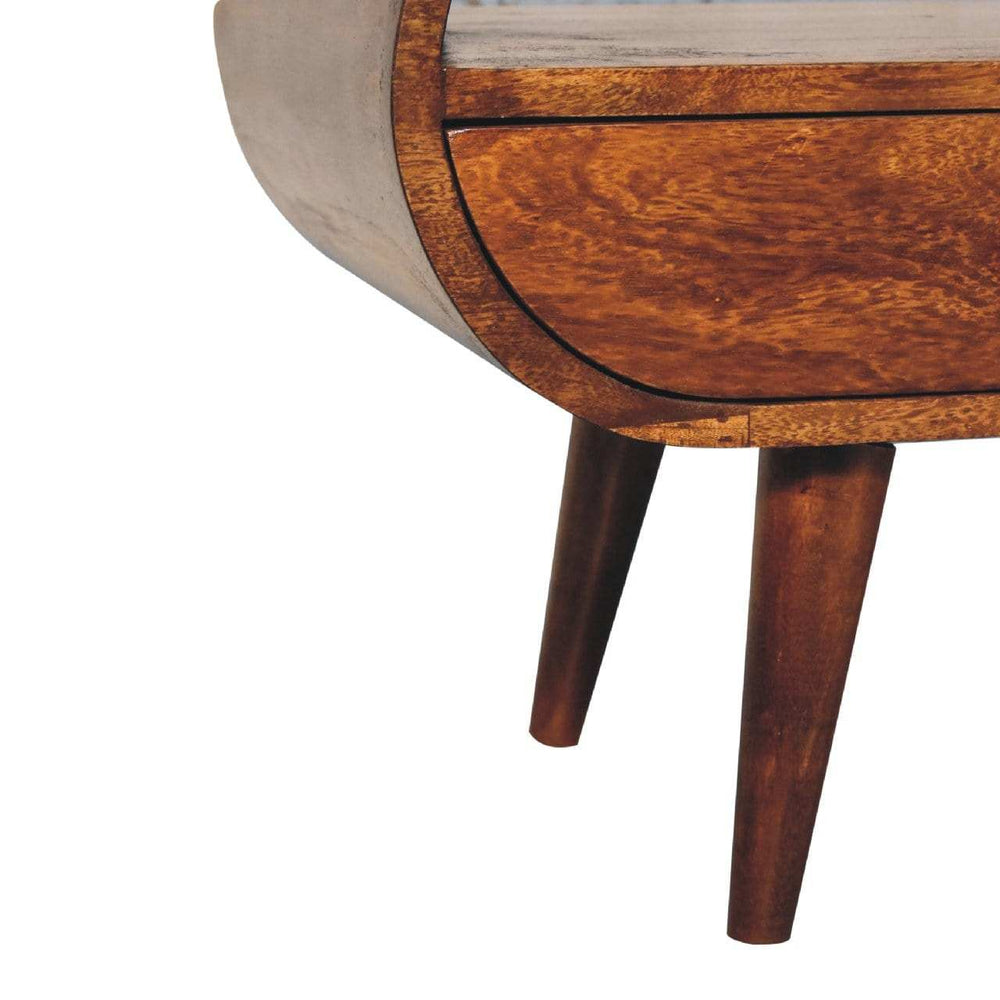 Chestnut Circular TV Stand - Artisan Furniture - Flyclothing LLC