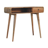 Curved Oak-ish Writing Desk - Artisan Furniture - Flyclothing LLC