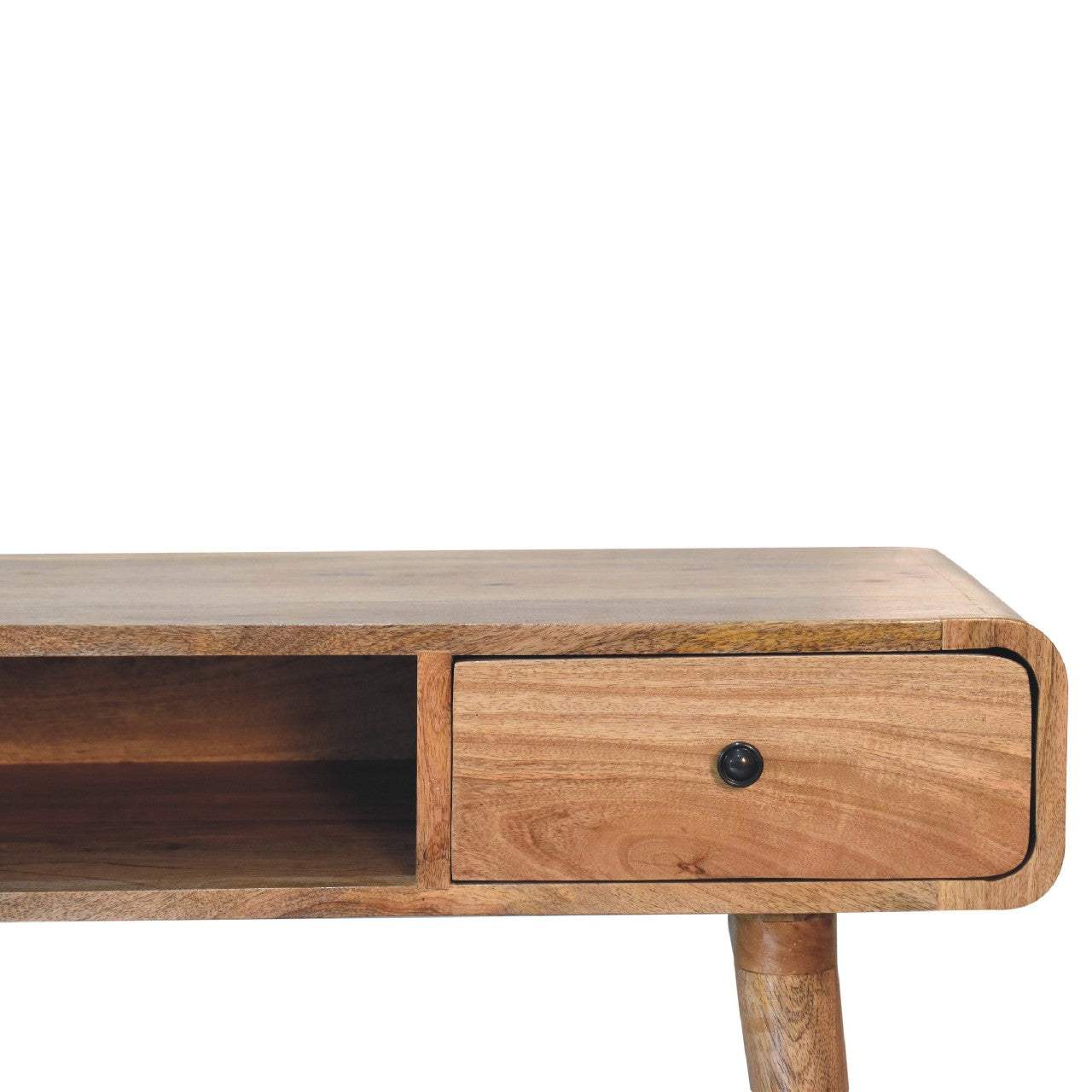 Curved Oak-ish Writing Desk - Artisan Furniture - Flyclothing LLC