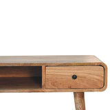 Curved Oak-ish Writing Desk - Artisan Furniture