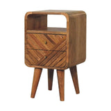 Mini Lille Curved Bedside - Artisan Furniture - Flyclothing LLC