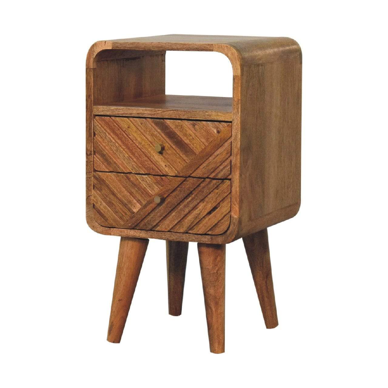 Mini Lille Curved Bedside - Artisan Furniture - Flyclothing LLC