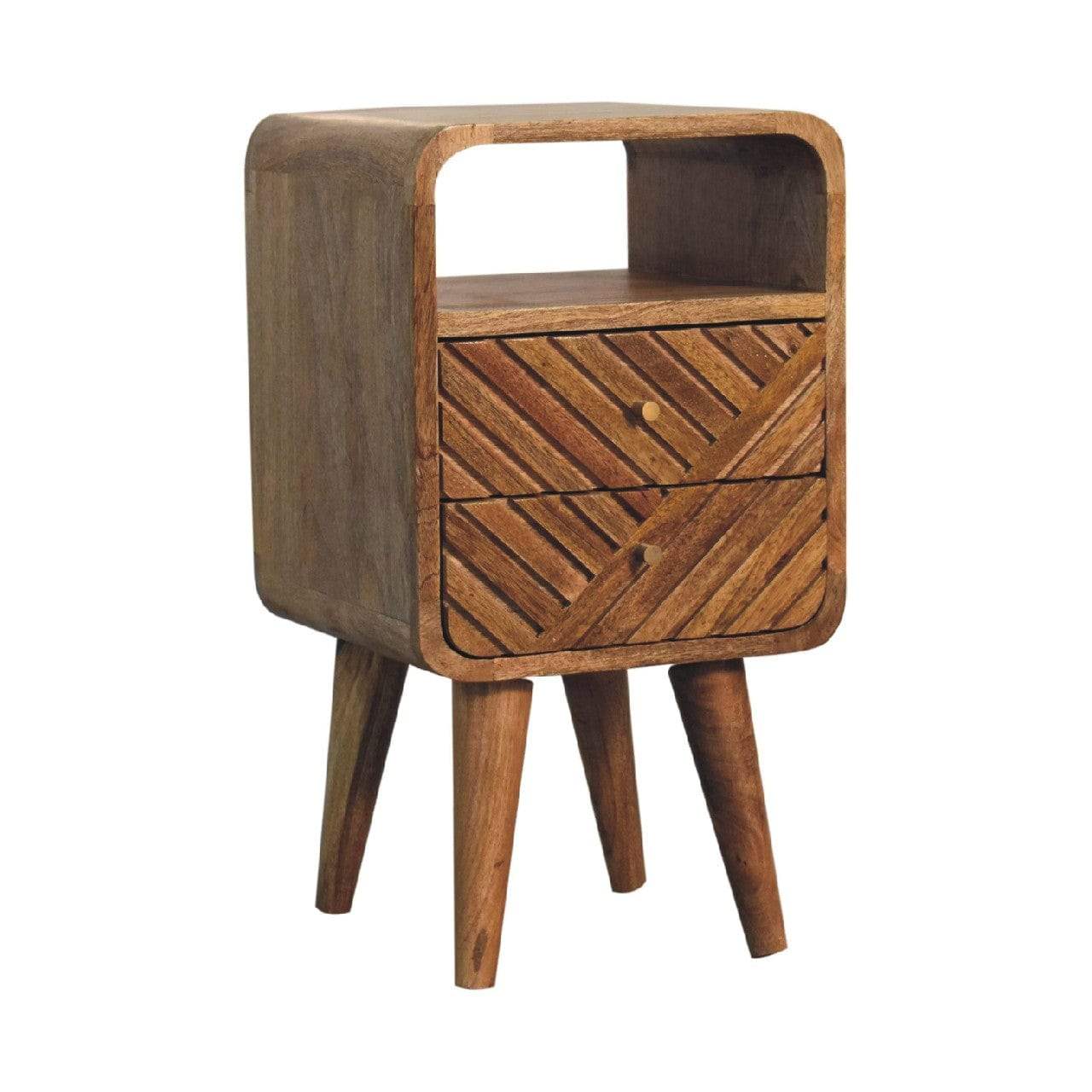 Mini Lille Curved Bedside - Artisan Furniture - Flyclothing LLC