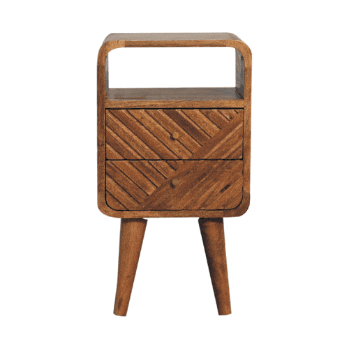Mini Lille Curved Bedside - Artisan Furniture - Flyclothing LLC