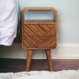 Mini Lille Curved Bedside - Artisan Furniture - Flyclothing LLC