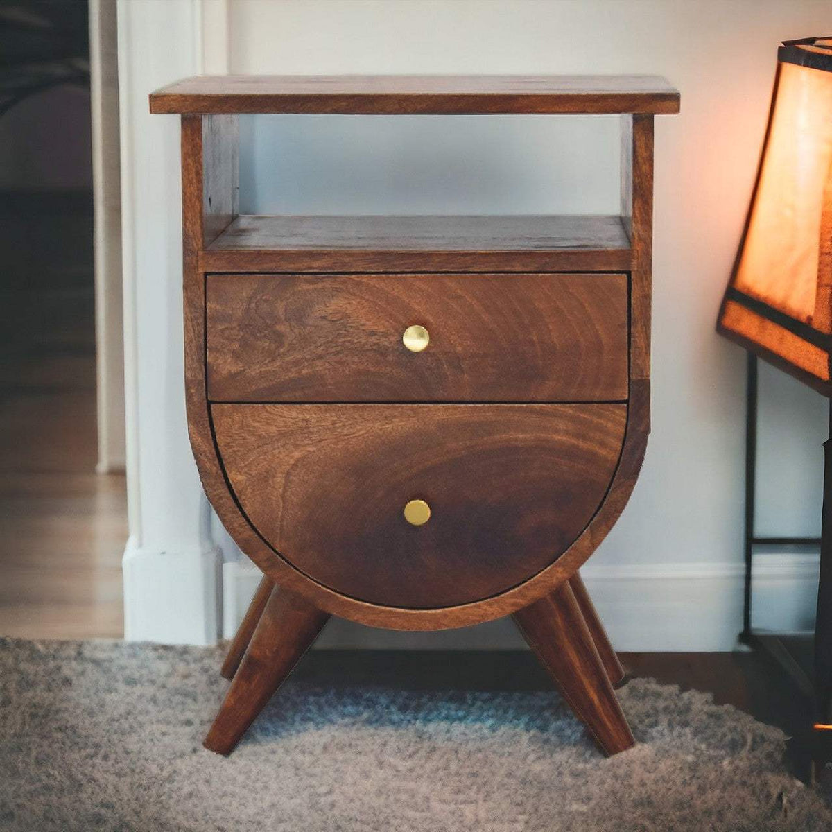 Split Chestnut Bedside - Artisan Furniture - Flyclothing LLC