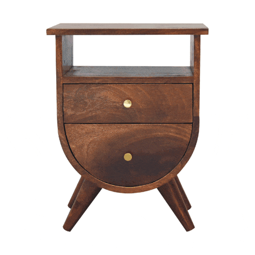 Split Chestnut Bedside - Artisan Furniture - Flyclothing LLC