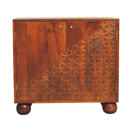 Chestnut Dice Cabinet - Artisan Furniture