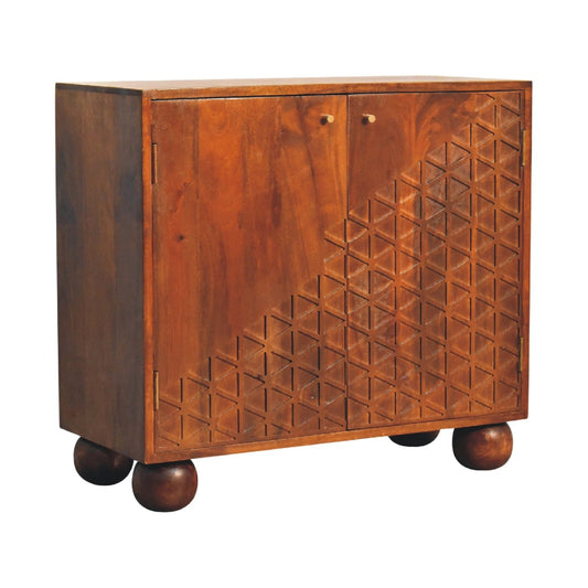 Chestnut Dice Cabinet - Artisan Furniture