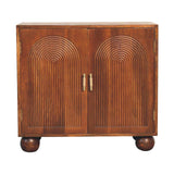 Chestnut Carved Ball Cabinet - Artisan Furniture - Flyclothing LLC