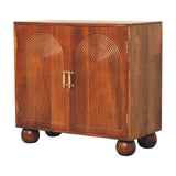 Chestnut Carved Ball Cabinet - Artisan Furniture - Flyclothing LLC