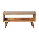 Oak-ish Nordic Storage Bench With Mud Linen - Artisan Furniture