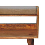 Oak-ish Nordic Storage Bench With Mud Linen - Artisan Furniture