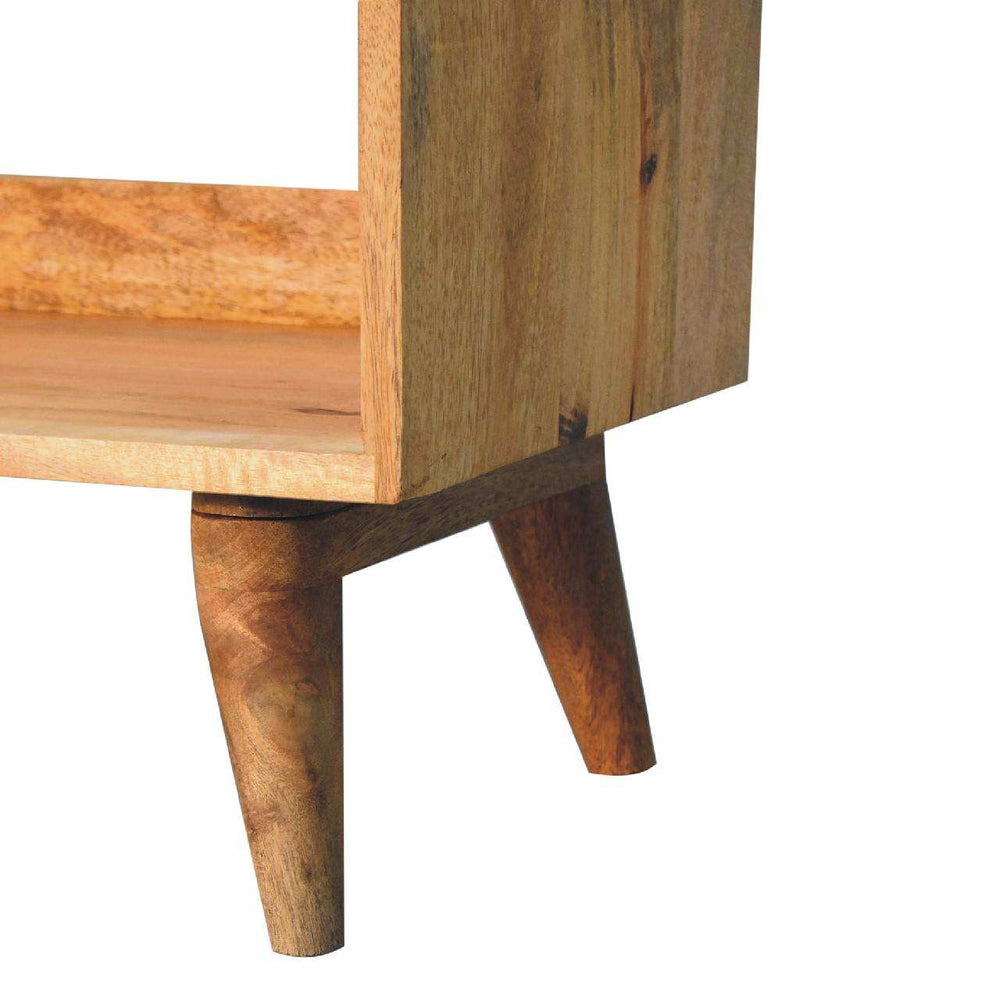 Oak-ish Nordic Storage Bench With Mud Linen - Artisan Furniture - Flyclothing LLC