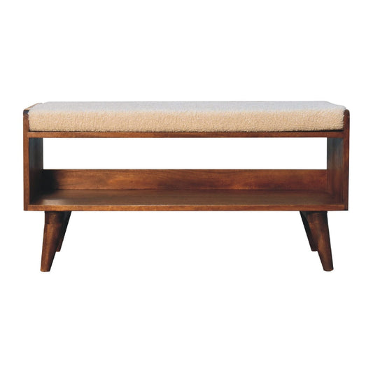 Boucle Nordic Storage Bench - Artisan Furniture