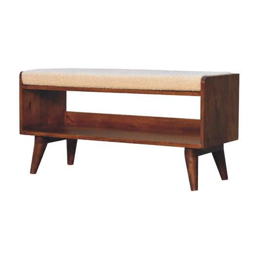 Boucle Nordic Storage Bench - Artisan Furniture