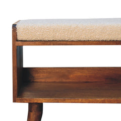 Boucle Nordic Storage Bench - Artisan Furniture