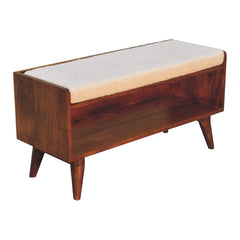 Boucle Nordic Storage Bench - Artisan Furniture