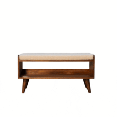 Boucle Nordic Storage Bench - Artisan Furniture