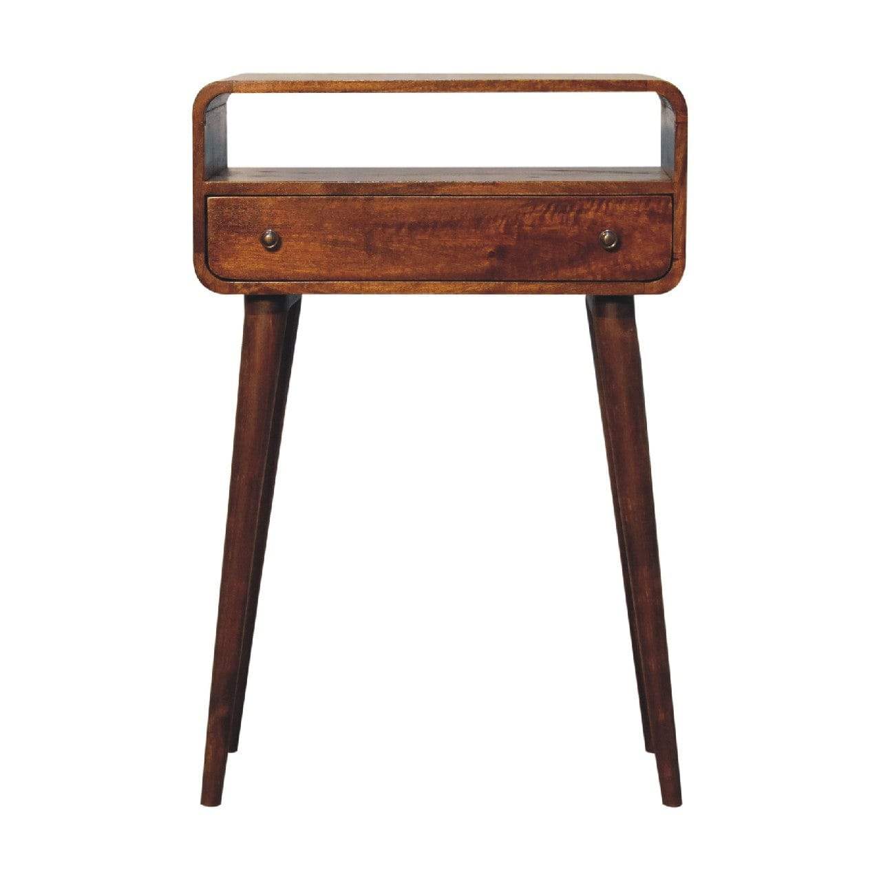 Artisan Chestnut Nordic Style One Drawer & One Open Slot Console Table - Artisan Furniture - Flyclothing LLC