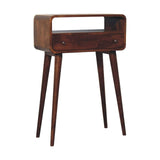 Artisan Chestnut Nordic Style One Drawer & One Open Slot Console Table - Artisan Furniture - Flyclothing LLC
