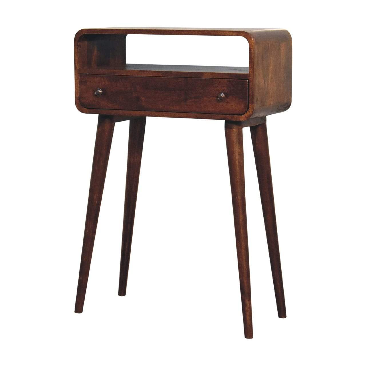 Artisan Chestnut Nordic Style One Drawer & One Open Slot Console Table - Artisan Furniture - Flyclothing LLC