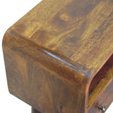 Artisan Chestnut Nordic Style One Drawer & One Open Slot Console Table - Artisan Furniture - Flyclothing LLC