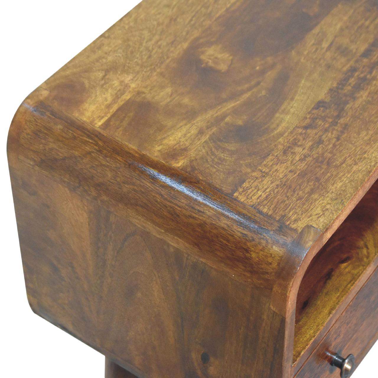 Artisan Chestnut Nordic Style One Drawer & One Open Slot Console Table - Artisan Furniture - Flyclothing LLC