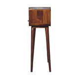 Artisan Chestnut Nordic Style One Drawer & One Open Slot Console Table - Artisan Furniture - Flyclothing LLC