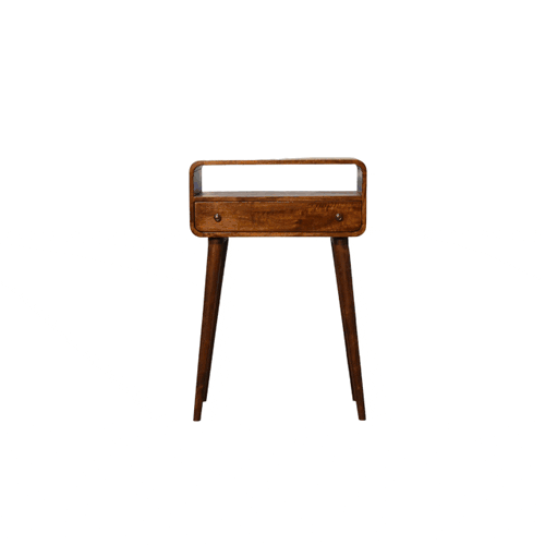 Artisan Chestnut Nordic Style One Drawer & One Open Slot Console Table - Artisan Furniture - Flyclothing LLC