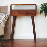 Artisan Chestnut Nordic Style One Drawer & One Open Slot Console Table - Artisan Furniture - Flyclothing LLC