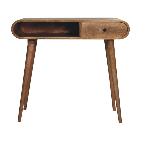 Curved Chestnut Writing Desk - Artisan Furniture