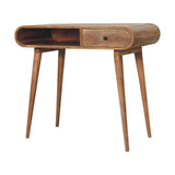 Curved Chestnut Writing Desk - Artisan Furniture - Flyclothing LLC