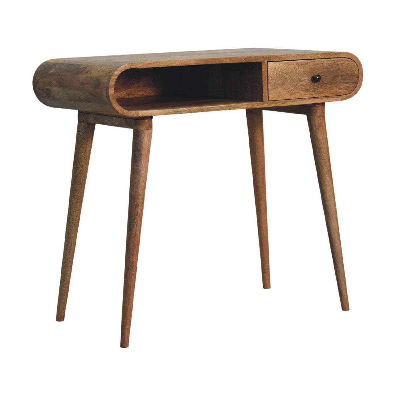 Curved Chestnut Writing Desk - Artisan Furniture - Flyclothing LLC