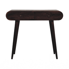 Light Walnut Curved Edge Console Table - Artisan Furniture