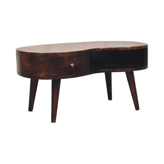 Light Walnut Wave Coffee Table - Artisan Furniture