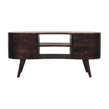 Light Walnut Wave Entertainment Unit - Artisan Furniture